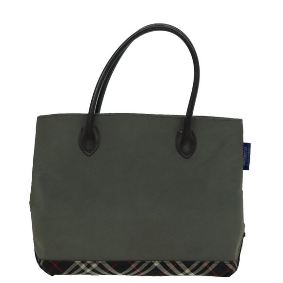 Burberrys Nova Check Blue Label Hand Bag Canvas Khaki - Picture 2 of 14